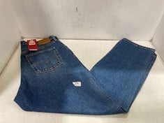 LEVI'S 501 ORIGINAL HIGH RISE STRAIGHT LEG DENIM JEANS BLUE - SIZE 32