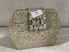 PHASE EIGHT GLITTER HEXAGON CLUTCH BAG - RRP £99