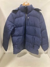 RALPH LAUREN HOODED BOMBER JACKET NAVY - SIZE XL