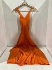 TED BAKER WMD-MARRLYY RIB KNIT MAXI DRESS IN ORANGE SIZE 2 - RRP £175