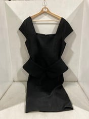 TED BAKER FLEUURR BELTED BODYCON DRESS IN BLACK SIZE 16 - RRP £195