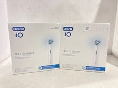 2 X ORAL-B IO TEST DRIVE 25 ULTIMATE CLEAN ELECTRIC TOOTH BRUSH HEADS