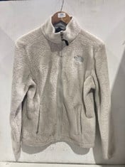 THE NORTH FACE FLEECE ZIP UP JACKET WHITE - SIZE M