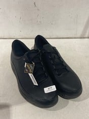 GORE-TEX SURROUND ECCO FAUX LEATHER TRAINERS BLACK - SIZE 11.5 - RRP £124