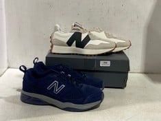 NEW BALANCE ABZORB TRAINER NAVY - SIZE 6.5 TO INCLUDE NEW BALANCE 327 TRAINERS WHITE / BLACK - SIZE 6.5