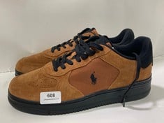 RALPH LAUREN POLO MASTERS COURT TRAINER BROWN - SIZE 10 - RRP £139