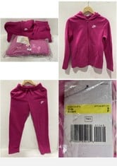 KIDS NIKE TRACKSUIT ZIP JACKET AND JOGGERS LIGHT PINK - SIZE S TO INCLUDE KIDS NIKE TRACKSUIT ZIP JACKET AND JOGGERS DARK PINK - SIZE L