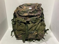 ARMY CAMO RUCKSACK FRAME SHORT CONVOLUTED BACKPACK BAG GREEN