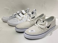 NIKE PICO 5 TRAINER WHITE - SIZE 5 TO INCLUDE NIKE SB SNEAKER WHITE / BLACK - SIZE 6