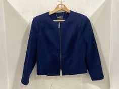 TED BAKER WMF-MICHAH CROPPED TEXTURED JACKET IN NAVY SIZE 2 - RRP £199