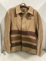 TED BAKER MMO-CARLBY HEAVYWEIGHT WOOL COAT IN CAMEL SIZE 2 - RRP £325