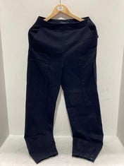 TED BAKER ELIONA BARREL TROUSER WITH PIN TUCK DETAIL NAVY - SIZE 2 - RRP £145