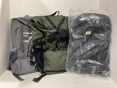 3 X ASSORTED BAGS TO INCLUDE TROPIC FEEL BACKPACK KHAKI GREEN