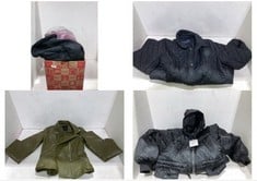 BOX OF APPROX 6 X ASSORTED COATS/JACKETS TO INCLUDE MAINE QUILT JACKET BLACK SIZE 18