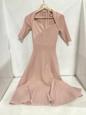 TED BAKER WMD-KAROLAN SWEETHEART NECKLINE MIDI DRESS IN PINK SIZE 0 - RRP £175