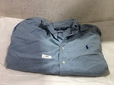 RALPH LAUREN LONG SLEEVE CHECK SHIRT GREEN/BLUE SIZE LG