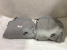 2 X NIKE CUFFED JOGGERS LIGHT GREY SIIZE M