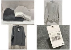 NIKE CREW NECK SWEATER GREY SIZE 3XL TO INCLUDE NIKE HOODIE OFF WHITE SIZE SM