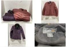 MOUNTAIN WAREHOUSE HOODED PUFFER JACKET ROSE PNK SIZE 18 TO INCLUDE REGATTA HOODED COAT PURPLE SIZE 8