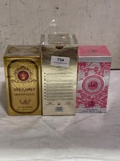 3 X ASSORTED FRAGRANCES TO INCLUDE DIRHAM GOLD EAU DE PARFUM 100ML