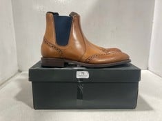 LOAKES SHOEMAKERS HOSKINS T CHELSEA BOOTS IN TAN CALF LEATHER RRP £210