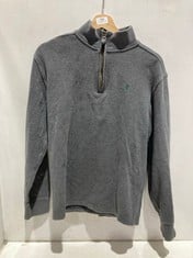 RALPH LAUREN 1/4 ZIP SWEATER GREY SIZE UNKNOWN