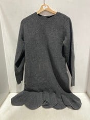 TED BAKER FLIPPY MINI SWEATER DRESS GREY SIZE 2 RRP- £175