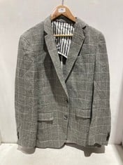 BOSS SINGLE BREASTED SLIM FIT HARTLAY BLAZER GREY SIZE 50 RRP- £185