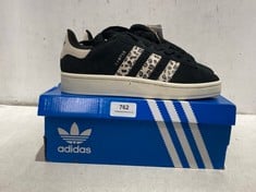 ADIDAS CAMPUS 00'S TRAINERS BLACK/LEOPARD PRINT SIZE 4.5