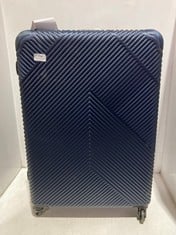 NAVY BLUE HARDSHELL TRAVEL CASE 136L DOUBLE COMPARTMENT SPINNER