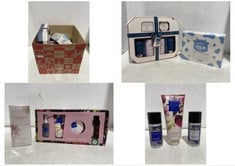 BOX OF ASSORTED BEAUTY ITEMS TO INCLUDE BAYLIS & HARDING SIGNATURE COLLECTION LUXURY PAMPER GIFT SET