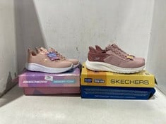 SKECHERS MEMORY FOAM SONIC-LITE TRAINERS PINK SIZE 4 TO INCLUDE SKECHERS SLIP-INS TRAINERS PINK SIZE 7