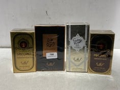 4 X ASSORTED FRAGRANCES TO INCLUDE OUD ASWAD EAU DE PARFUM 100ML