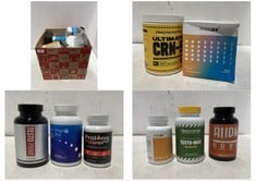 BOX OF ASSORTED VITAMINS/DIETRY SUPPLEMENTS TO INCLUDE PHEN 24 DAY 60 CAPSULES NIGHT 120 CAPSULES DIETRY SUPPLEMENTS BBE-04/09/24