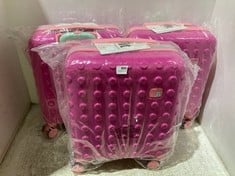 3 X IT TRAVEL CASES PINK HARDSHELLS SMALL SPINNERS