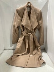 TED BAKER CARAMEL CLASSIC WOOL WRAP COAT - SIZE 3- RRP £325