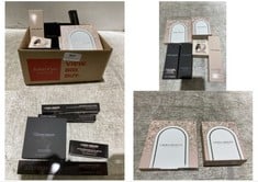 SMALL BOX OF ASSORTED LAURA MERCIER BEAUTY PRODUCTS TO INCLUDE ENCHANTING SHIMMERS CAVIAR STICK EYE SHADOW TRIO