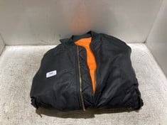 ALPHA INDUSTRIES REVERSIBLE BOMBER JACKET BLACK/ORANGE SIZE UNKNOWN