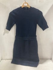 TED BAKER WOMEN'S NAVY QUARTER SLEEVE DRESS- SIZE 1