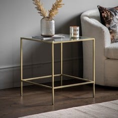 ROTHBURY SIDE TABLE CHAMPAGNE 500X500X550MM - ITEM NO. 132094 - RRP £299