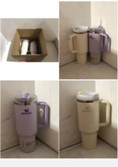 STANLEY PURPLE QUENCHER H2.0 TUMBLER TO INCLUDE STANLEY WHITE QUENCHER H2.0 TUMBLER.