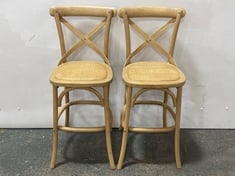 CAFE STOOL NATURAL/RATTAN (2PK) - ITEM NO. 872693 - RRP £749.95