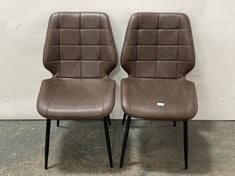 MANFORD DINING CHAIR IN DARK BROWN (2PK) - ITEM NO. 801037 - RRP £280