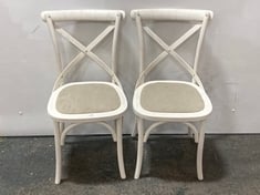 CAFE CHAIR WHITE LINEN 470X560X880MM (2PK) - 229869 - RRP £475