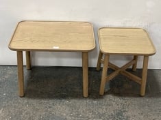 KINGHAM NEST OF 2 TABLES IN OAK - ITEM NO. 121906 - RRP £325