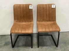 EDINGTON BROWN CHAIR (2PK) - 244046 - RRP £549