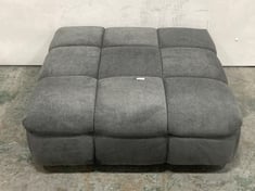 SERENITY FABRIC OTTOMAN IN DARK GREY - RRP £210