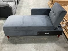 CHAISE END SOFA PART IN DARK GREY VELVET (PART)