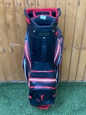 GOLFINO RED/BLACK/GREY GOLF CART BAG