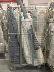 CAGE OF ASSORTED ROLLS OF FABRIC TO INCLUDE BRACKEN HERRINGBONE NATURAL (CAGE NOT INCLUDED)